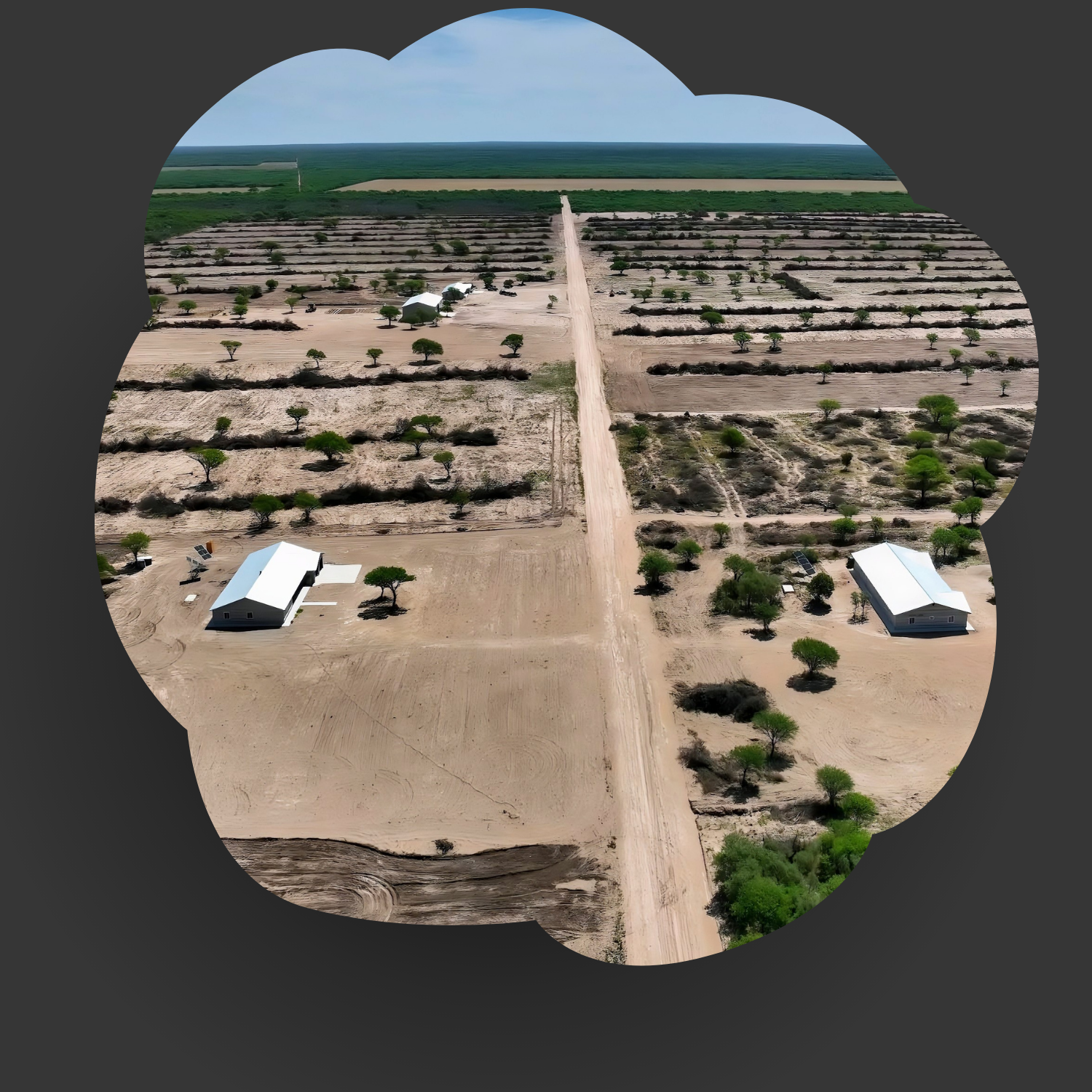 Drone sobre campo
